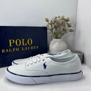Polo Ralph Lauren Keaton Pony Low-Top Canvas Casual Sneaker Blue Men's 11 D NWB